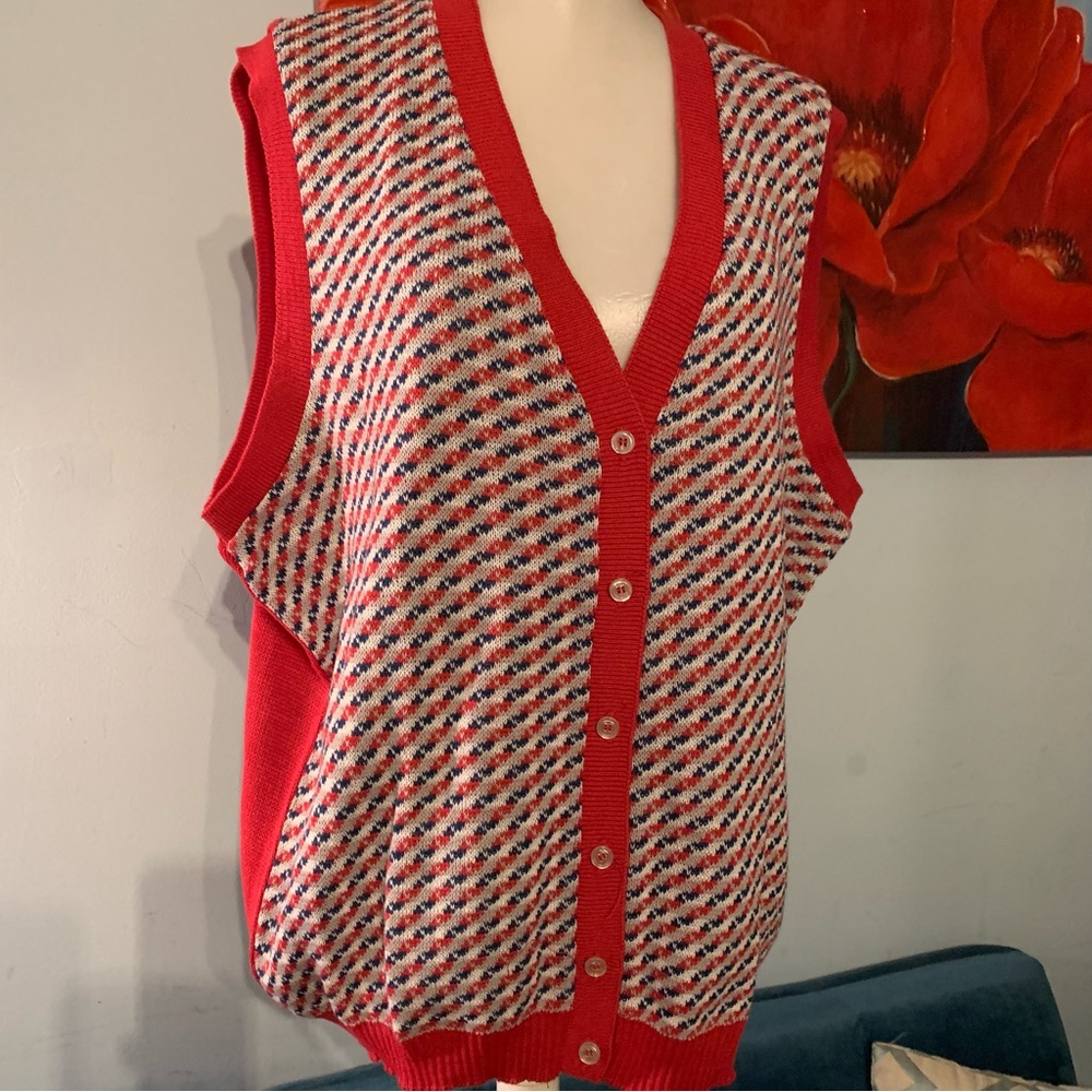 Lady Devon Vintage Sleeveless Vest Top Shirt IGLWU Union Made USA EUC Sweater
